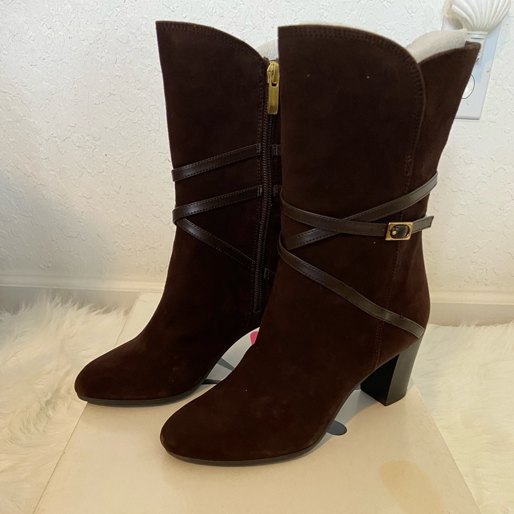 Isaac Mizrahi Suede High Heels Boots